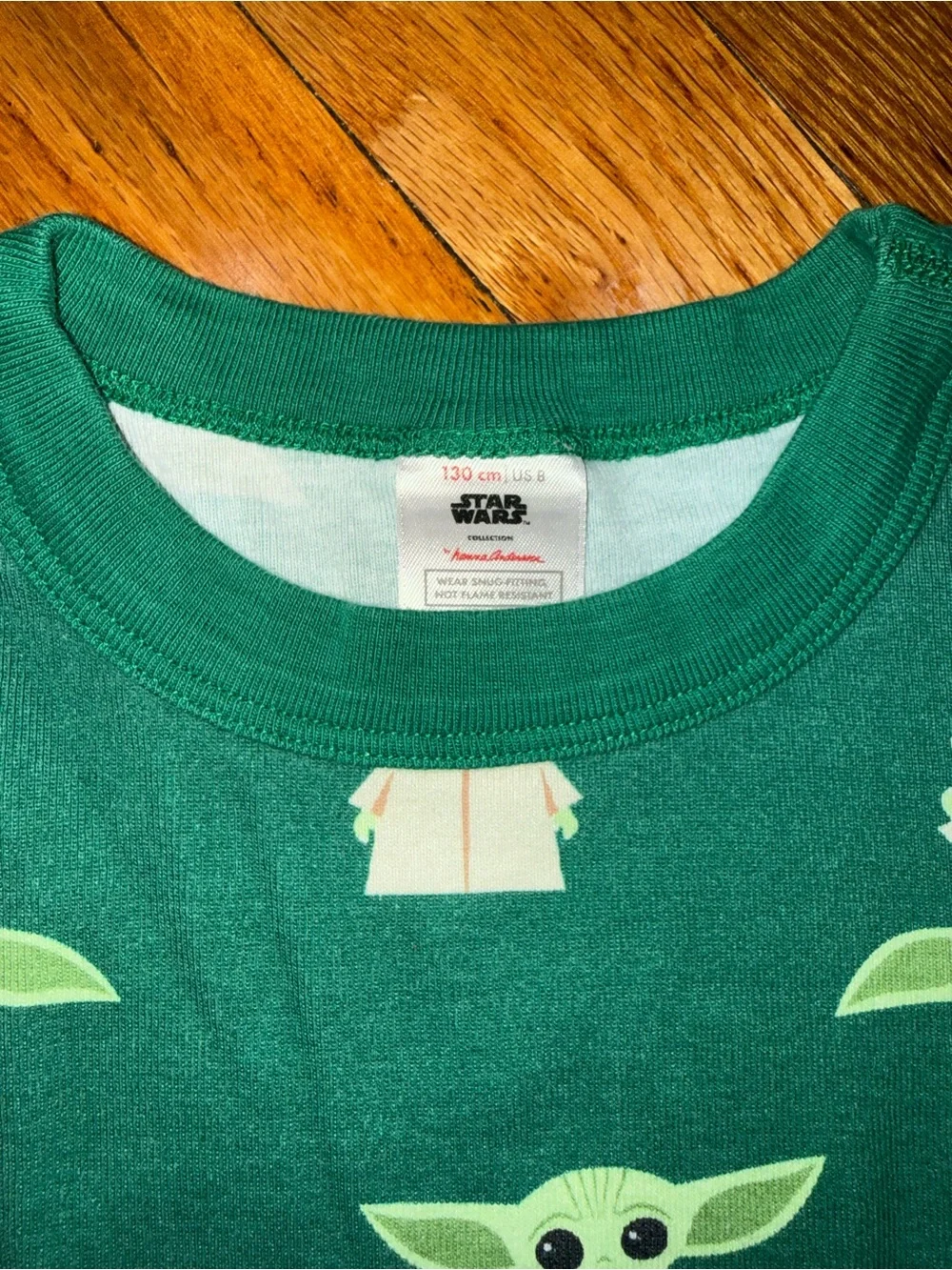 Hanna Andersson Dark Green Grogu Print Kids Pajama Set size 8